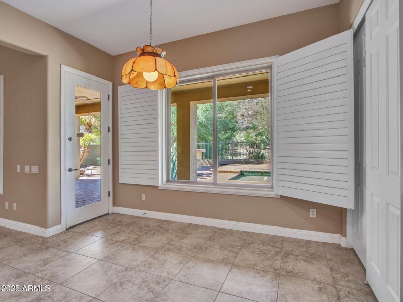 Nook with views to Backyard Oasis