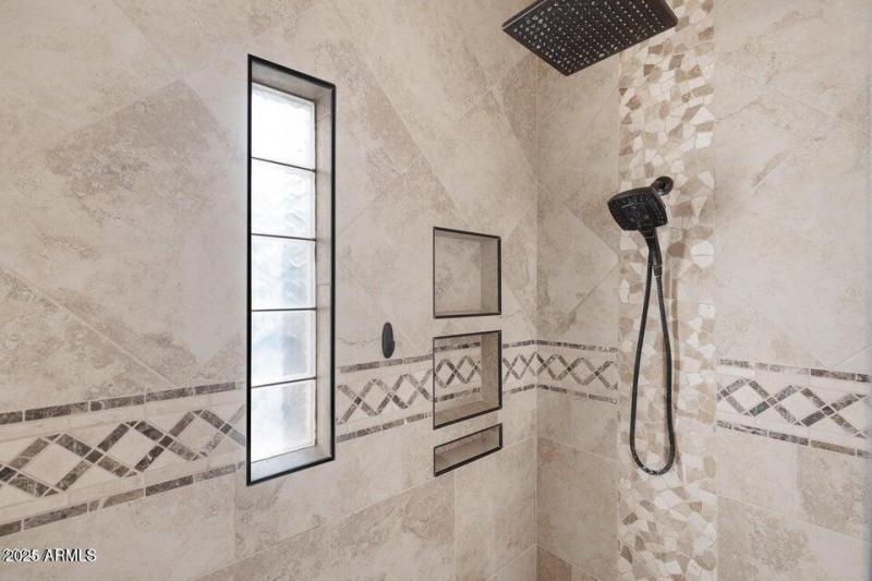 Custom tiled shower