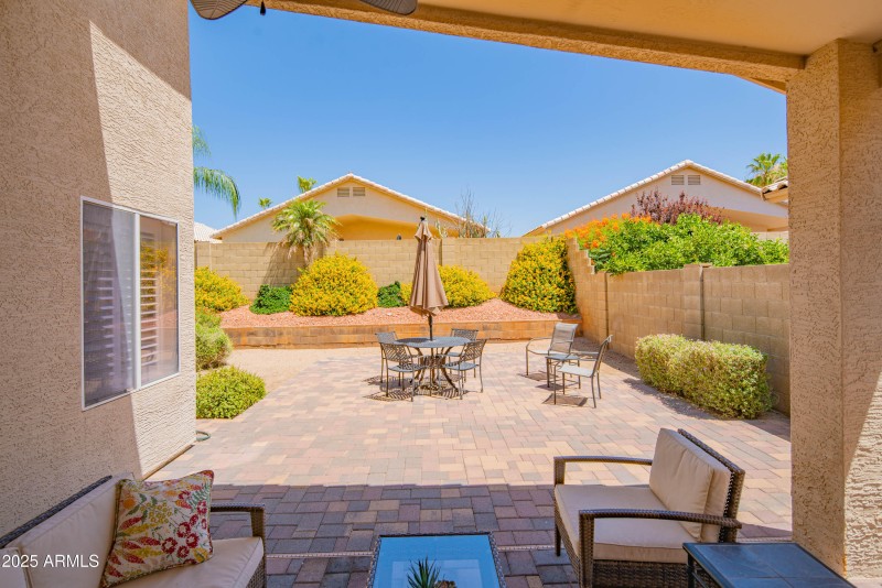 Low maintenance backyard