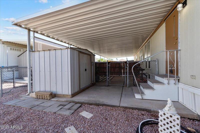 Outdoor patio and storage