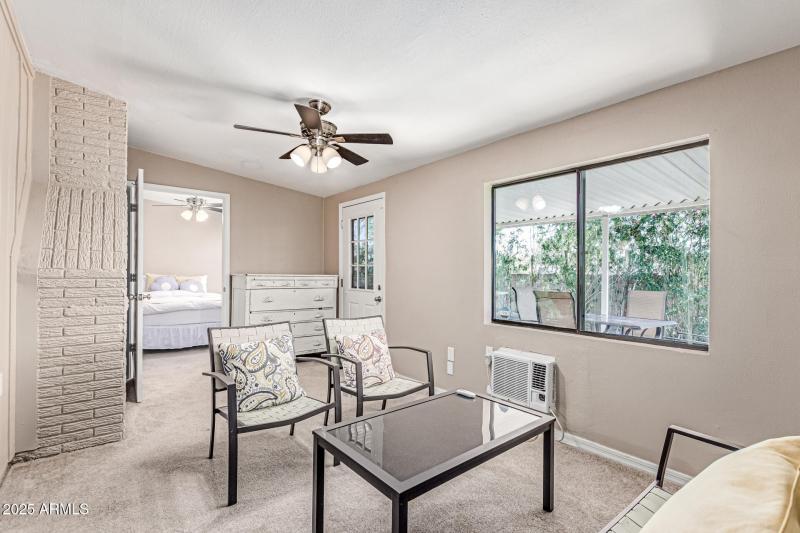 Sun room off of patio