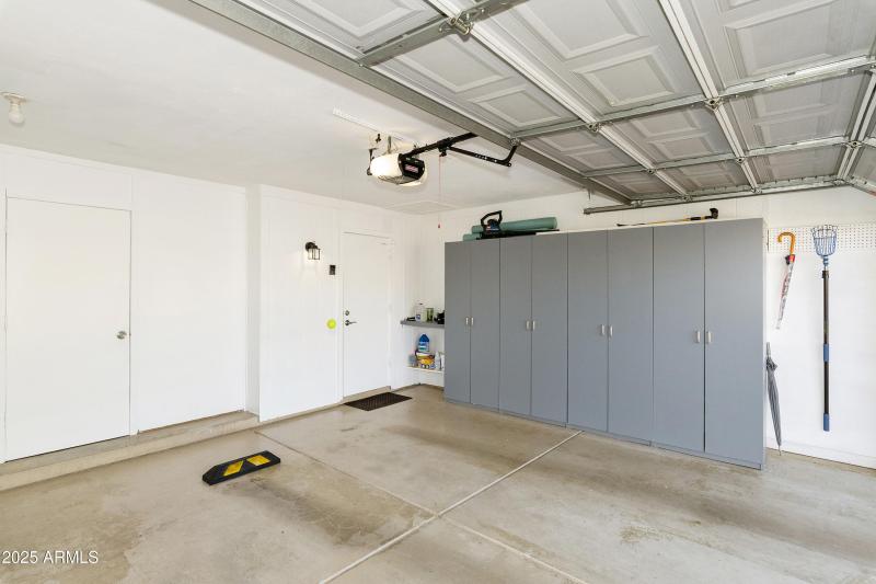 Garage w/ Storage Cabinets