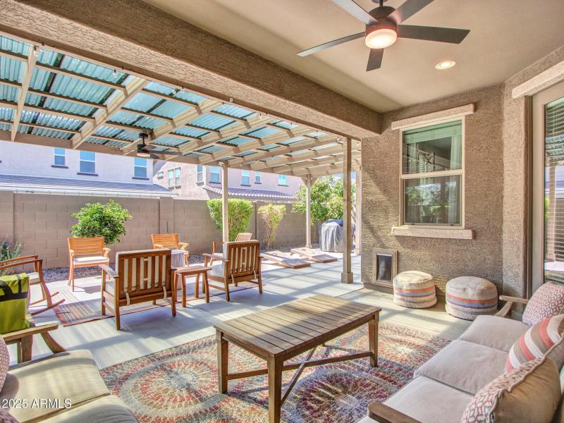 Extended covered patio