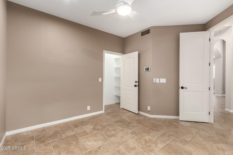 Office with walk-in closet stortage