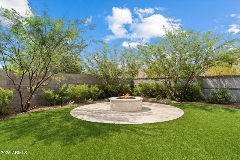 conversational firepit area