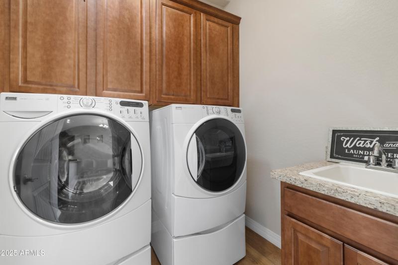 Laundry with Built-in Cabinetry