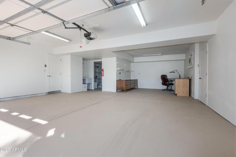 Garage With Work Space