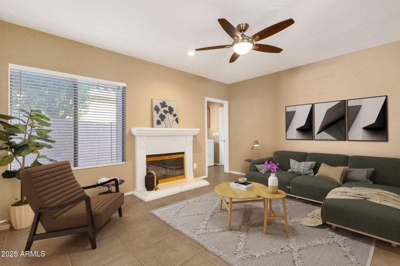 Family room furnished