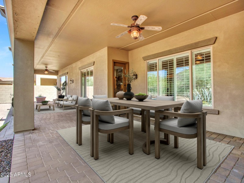 Virtually Staged Back Patio