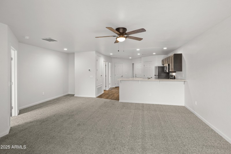 living room to kitchen