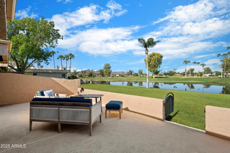 Back Patio opens to lake