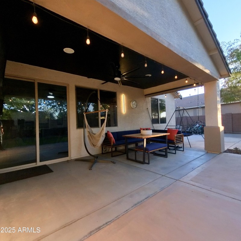 Back Porch 60" fan and TV