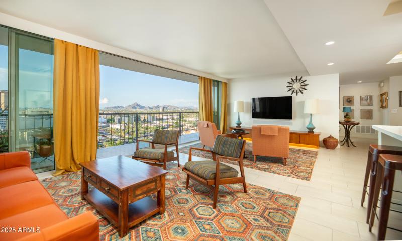 3 Sliding glass doors open