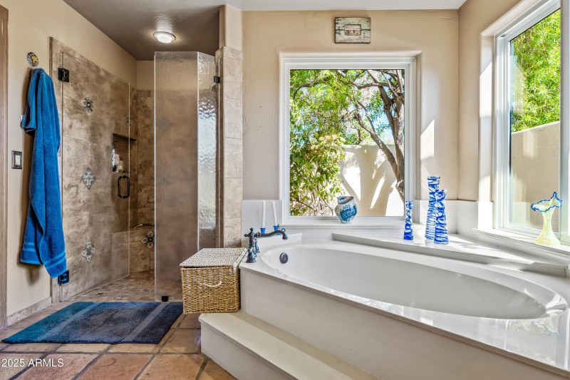 Separate tub and Shower