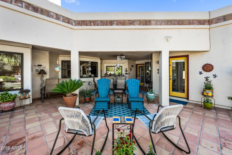 Saltillo Tiled Patio