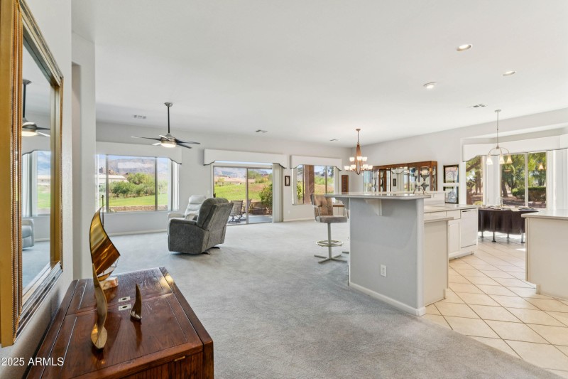 GREAT ROOM w/WALL OF WINDOWS