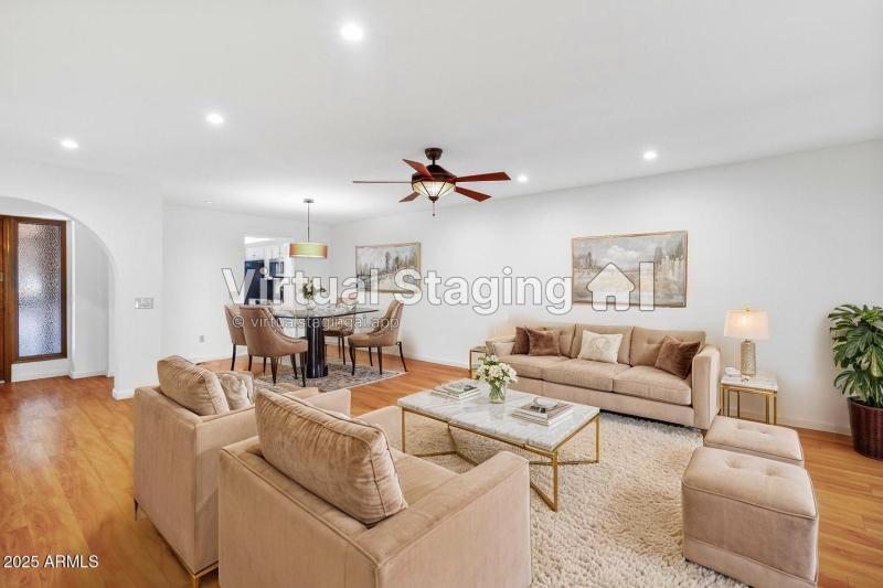 Virtually Staged Living Room