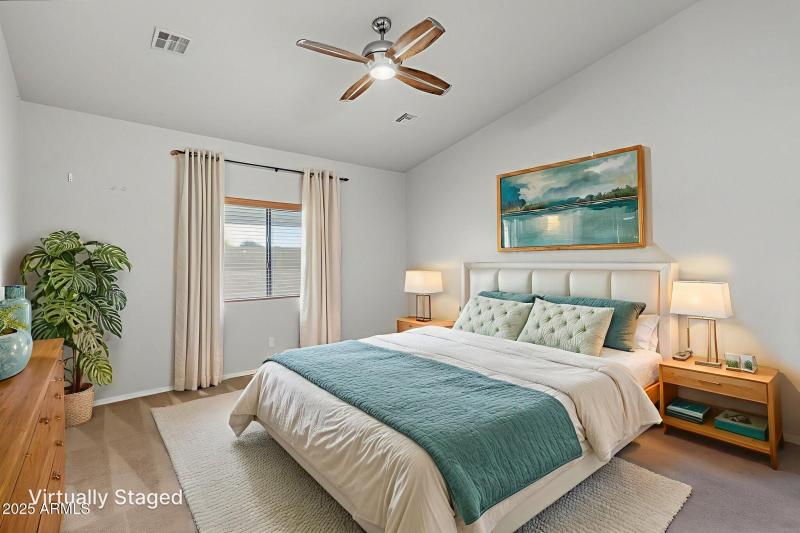 Virtually Staged Primary Bedroom