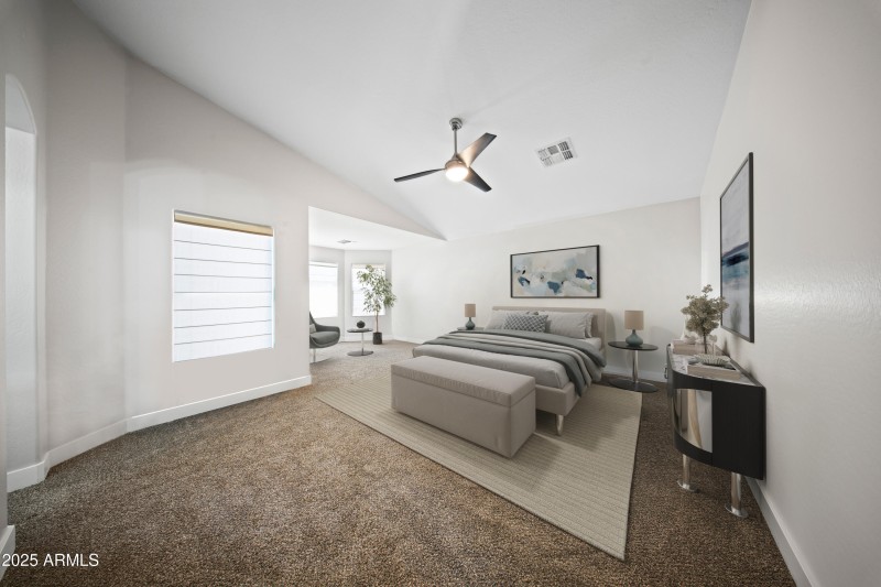 primary bed - virtually staged