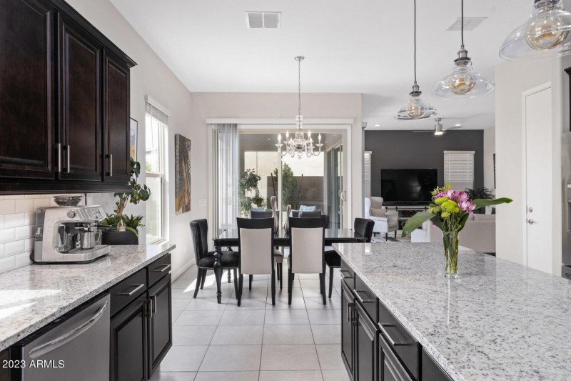 Kitchen View to Living Room