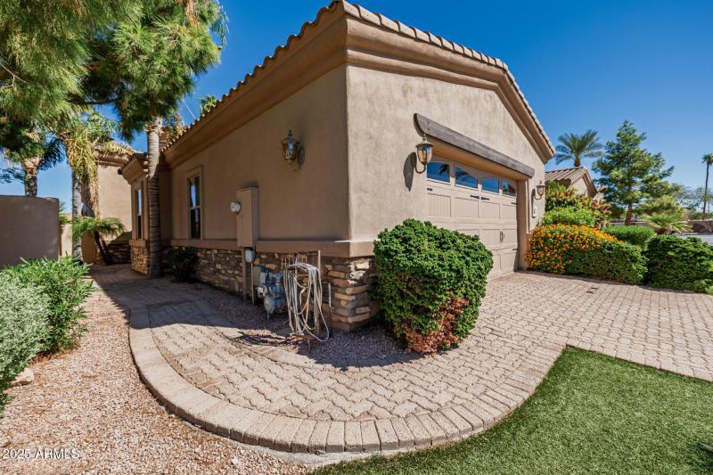 Paved walk way to entry