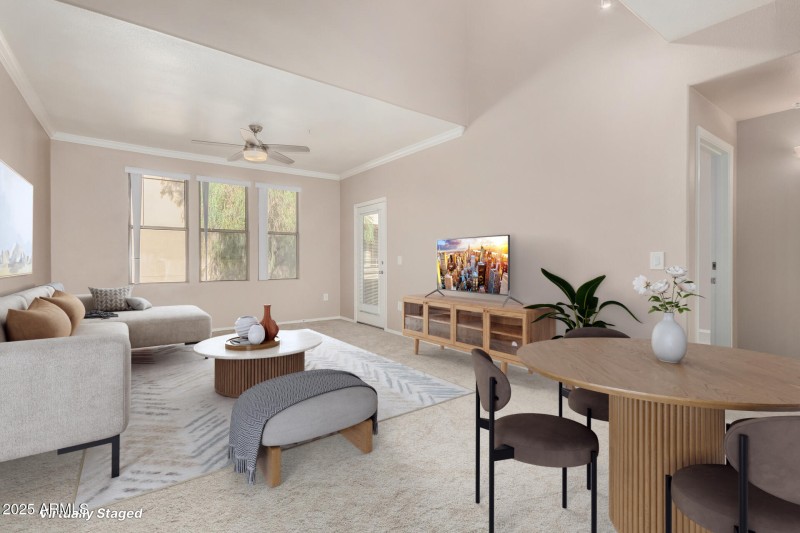 Virtually Staged Living Room