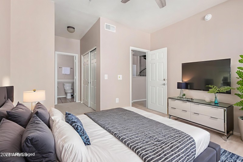 Virtually Staged Primary Bedroom