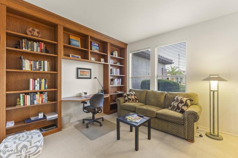 Built-In Bookshelves and Desk