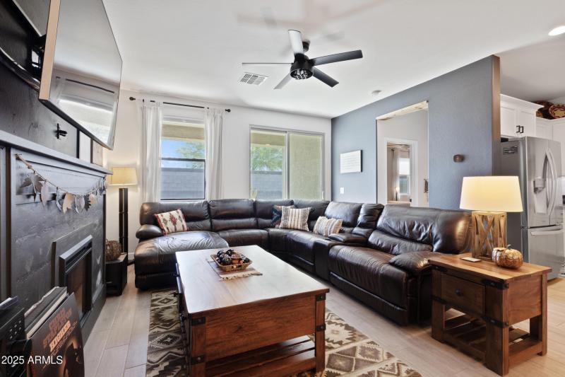 Living room with natural light