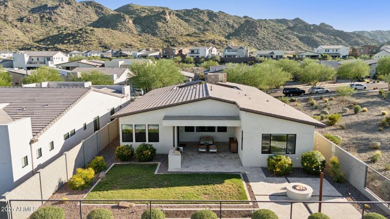 View of rear yard and South Mountain