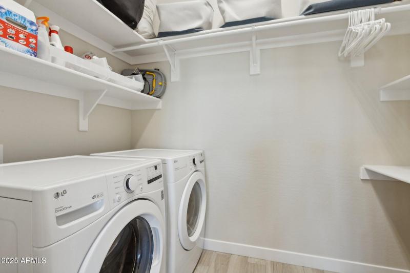 Spacious laundry room