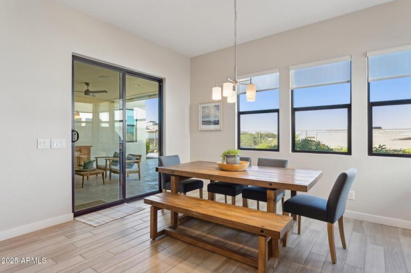 Dining room opens to rear covered patio