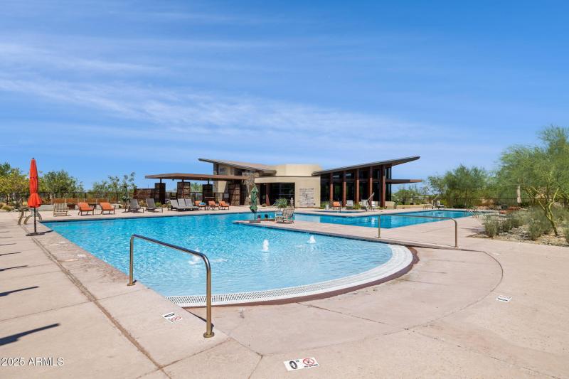 Beach entry 3,600 sq ft pool