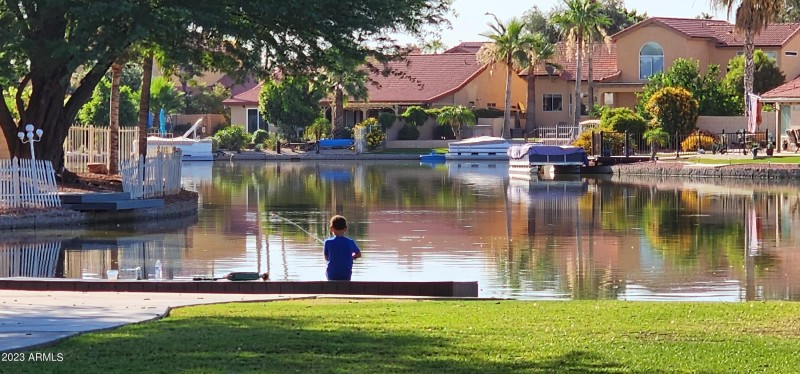 Garden lakes fishing boy
