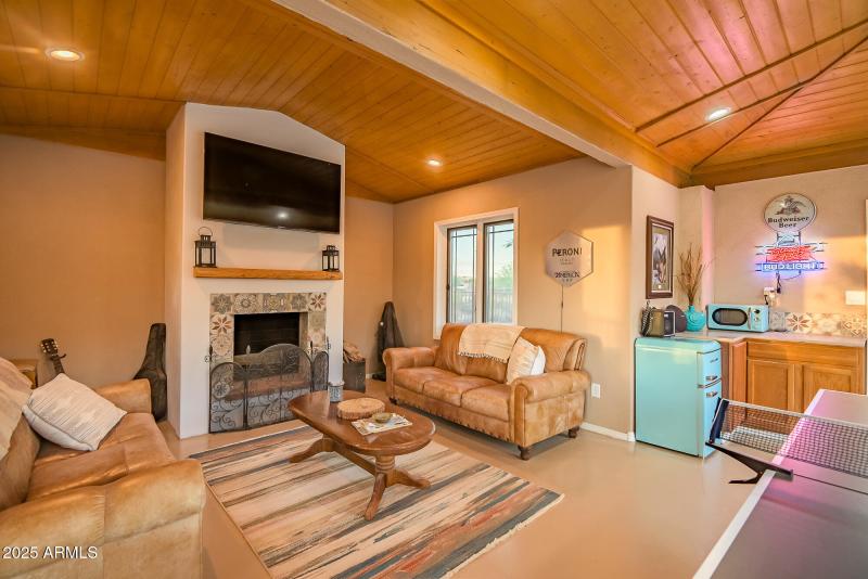 FIREPLACE IN POOL HOUSE