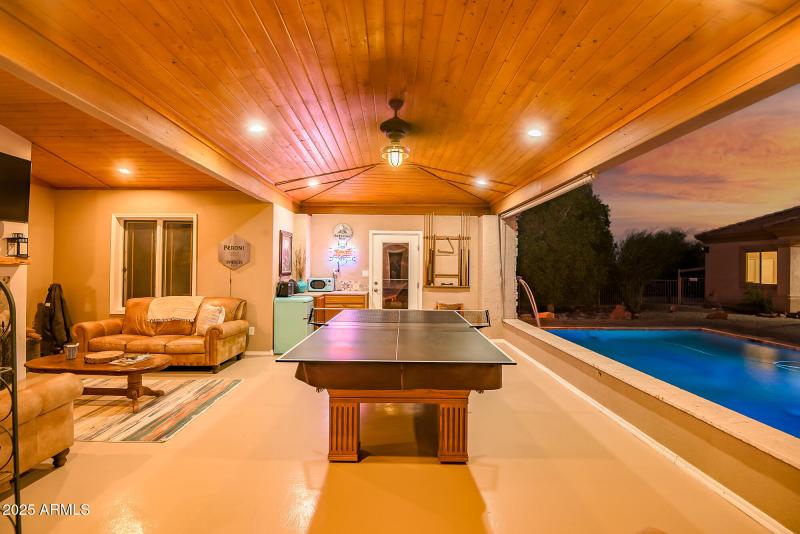 INTERIOR OF POOL HOUSE