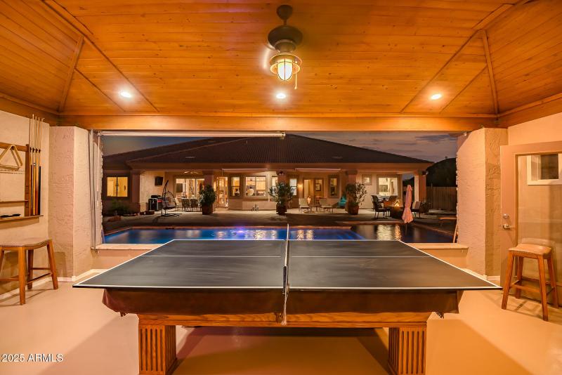 POOL HOUSE LOOKING TOWARDS HOUSE