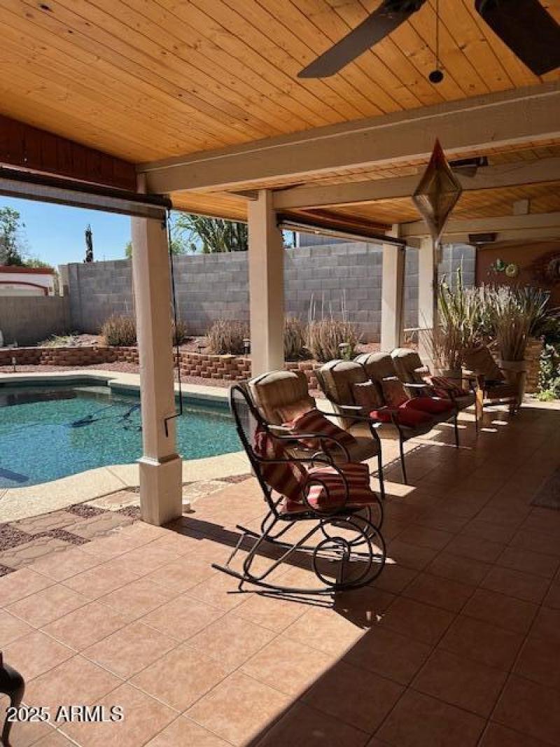 Ramada overlooking pool