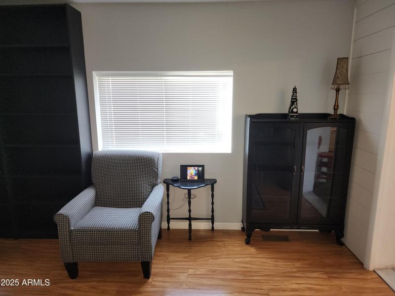 28. Additional seating and cabinet on no