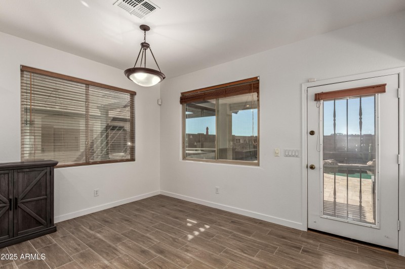 Dining area off of kitchen.