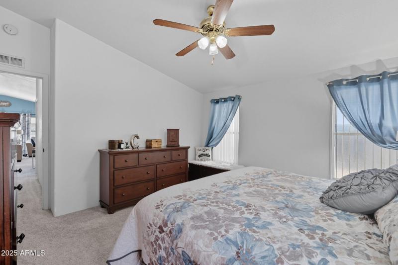 Master bedroom view towards hallway