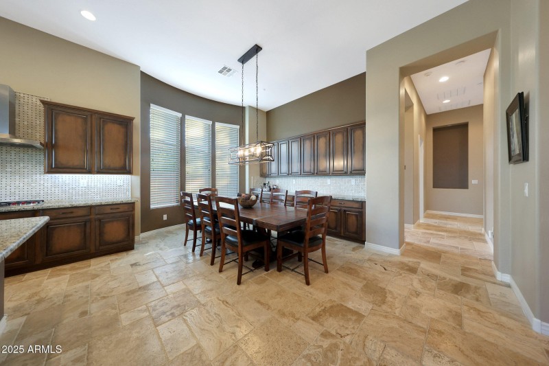 In kitchen dining area