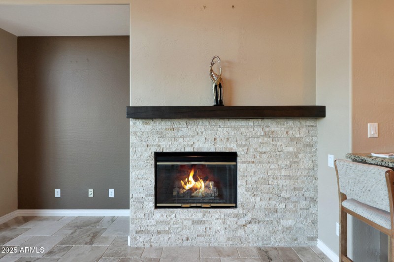 Cozy-up around the fireplace