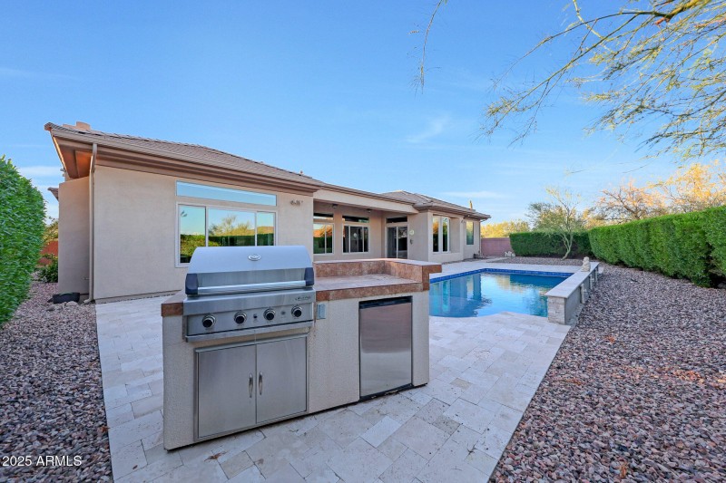 Enjoy the built-in BBQ