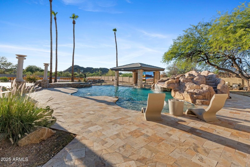 brand new pool and pavers