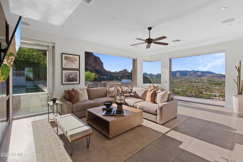 Sliding doors open on two sides