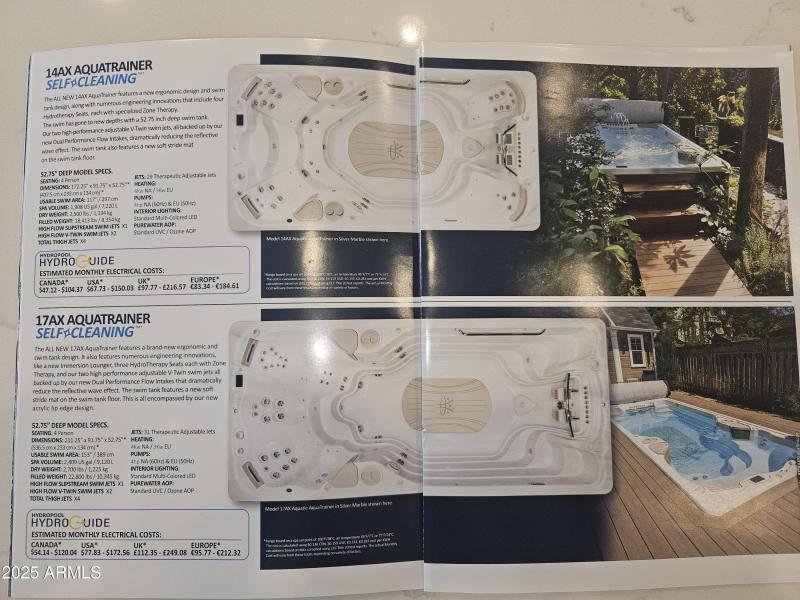 swim spa brochure