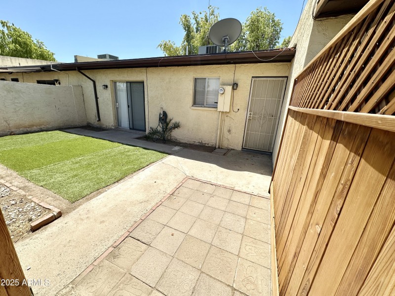 Entry from covered parking