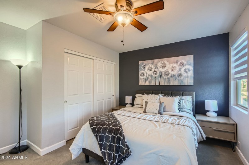 Bedroom 2 w Custom Paint