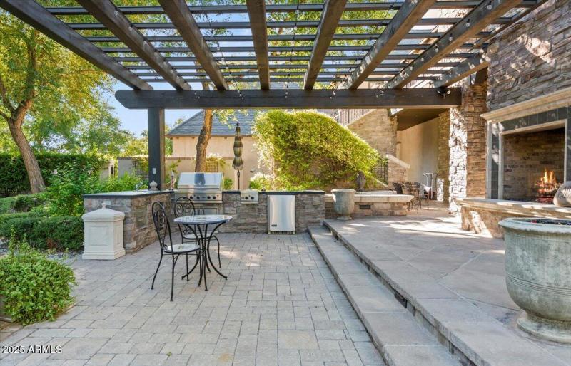 Outdoor Kitchen and Fireplace